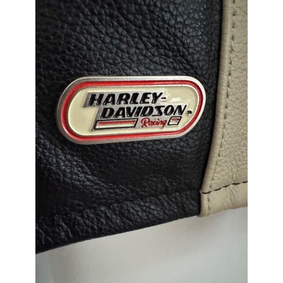 Vintage Harley Davidson Racing Leather Jacket Women’s Size Medium Motorcycle EUC - Picture 5 of 12